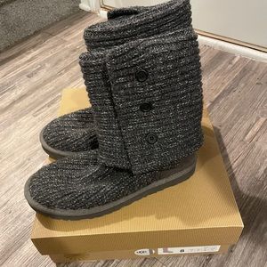 UGG Classic Cardi Boot Gray Sparkle